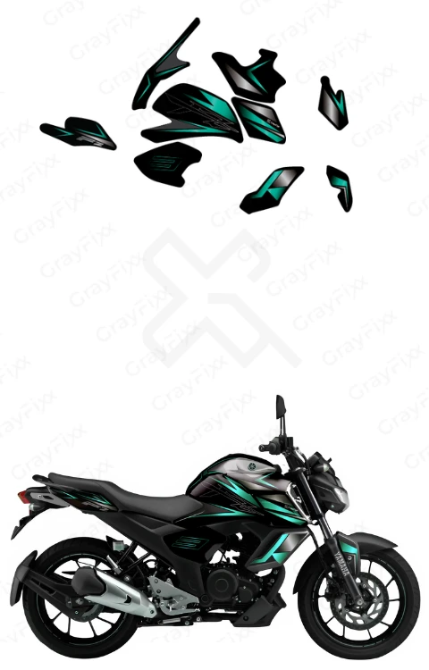 Strake Edition Full Body Sticker Compatible with FZ-S V3/V4 | Sticker Compatible with FZ-S V3/V4 Made In Premium Matte Vinyl With FPF (Fade Protection Film), Water Proof, Precut Sticker, Pack Of 1 Compatible with Both Side